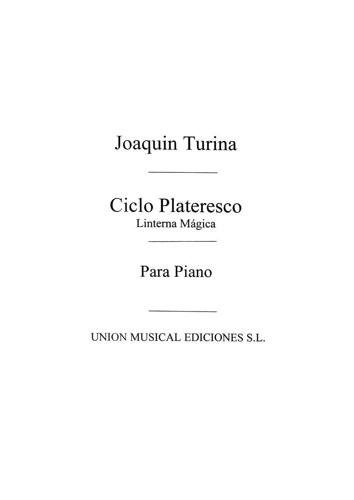 Linterna Magina Op.101 Ciclo Plateresco For Piano